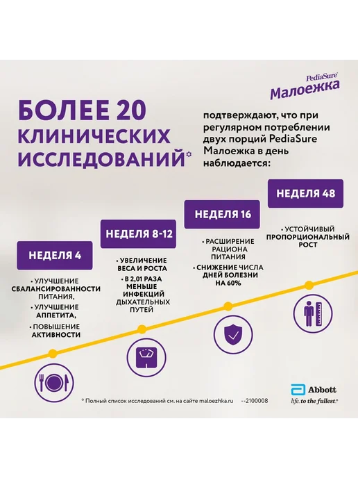 Pediasure малоежка Смесь Малоежка со вкусом ванили 850 г, 850 г, фото 3