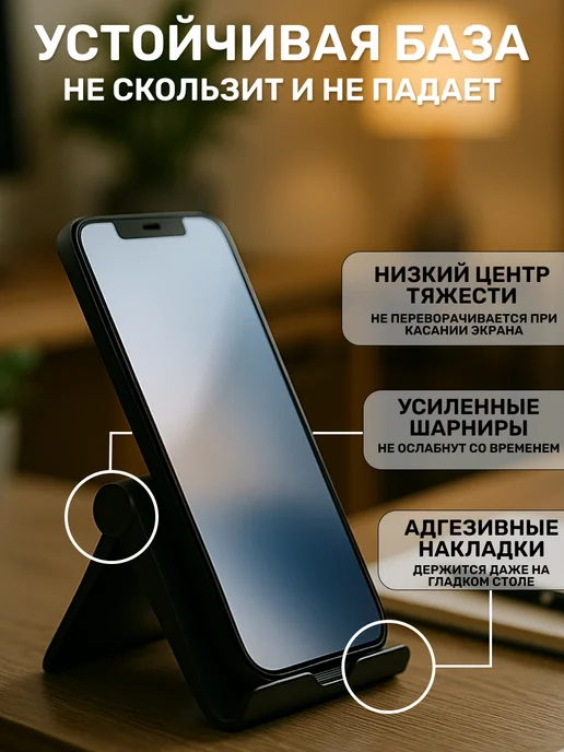 CONTRSPEll Подставка для мобильного телефона черная, черный, фото 6