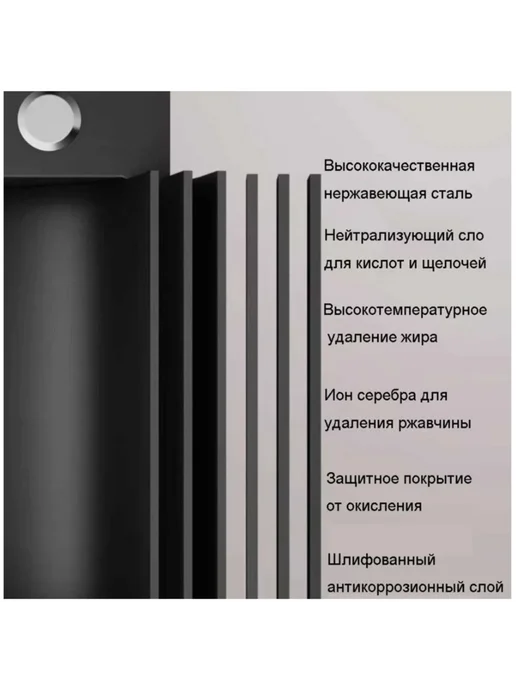 Мойка для кухни нержавейка, раковина накладная 50*40, 50x40, фото 4