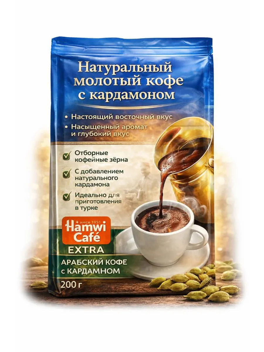 Кофе натуральный молотый с кардамоном Экстра 200 г