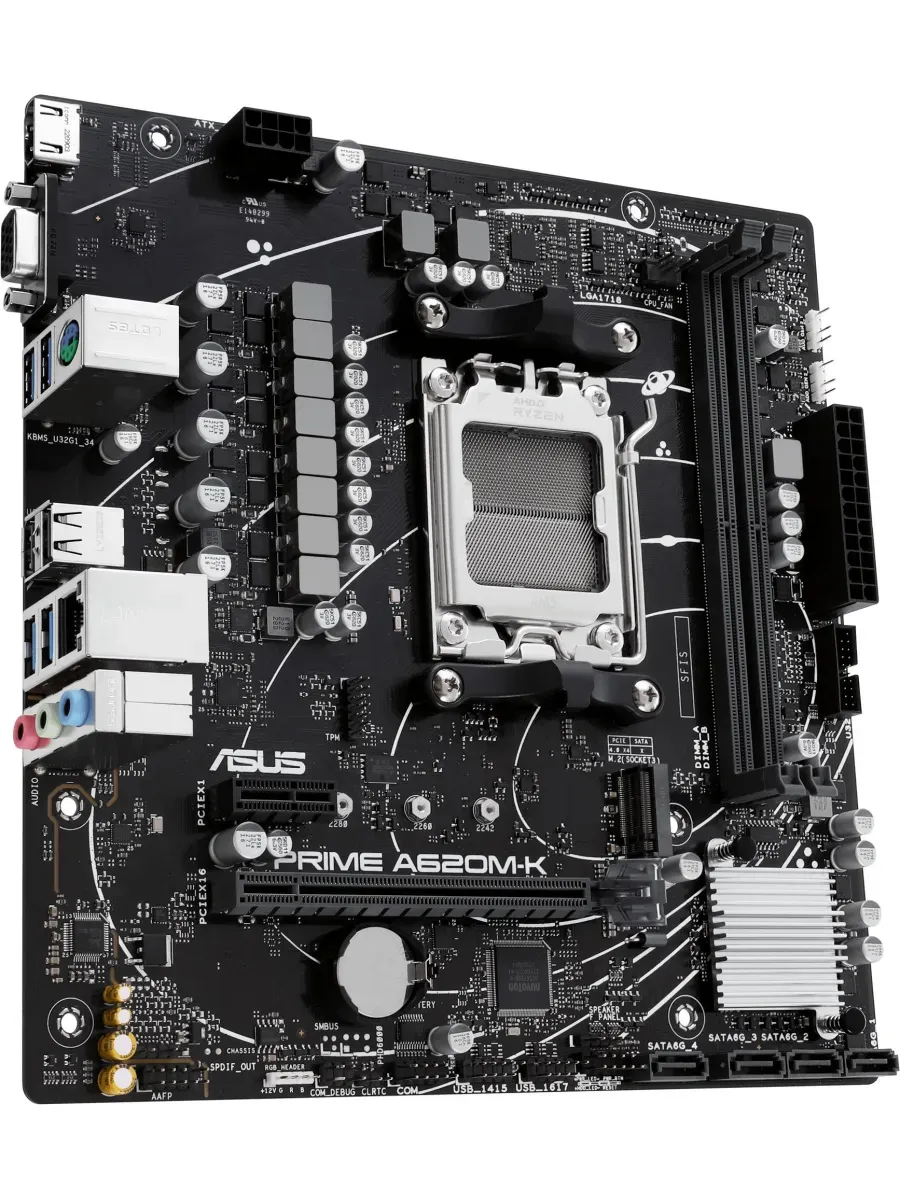Asus Материнская плата am5 PRIME A620M-K AMD A620 2xDDR5 m