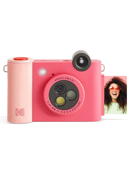 KODAK Фотоаппарат моментальной печати Smile+, Blue, розовый