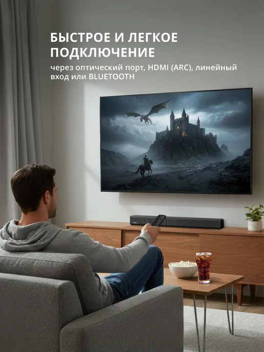 Sven Саундбар для телевизора SB-2065 с Bluetooth, 100 Вт, 100 Вт, фото 2