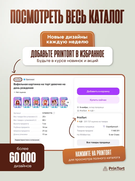 PrinTort Вафельные съедобные фигурки машинки декор для торта, белый, фото 8