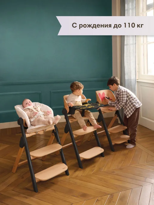 CHICCO Стульчик для кормления растущий Meraviglia Ebony, 0 +, черный, фото 2