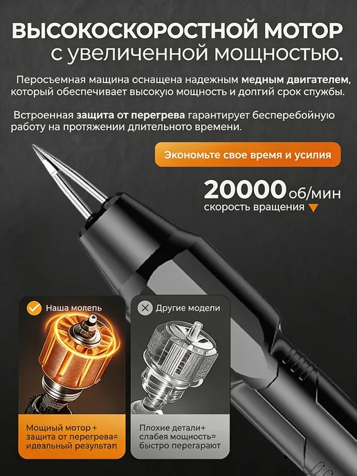 Перосъемная машина для птицы Электрический пинцет, черный, фото 5