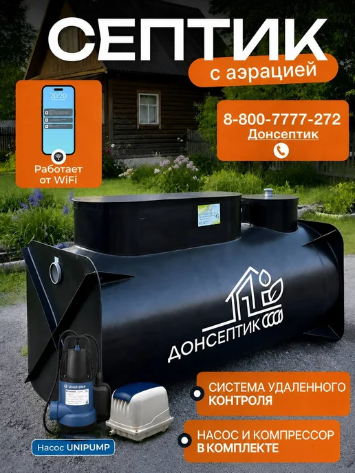 Станция Биологической Очистки СТАНДАРТ 1H Плюс с Аэрацией, вариант