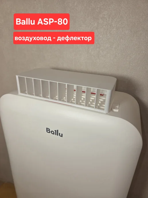 Воздуховод-дефлектор для бризера ASP 80, белый, фото 2