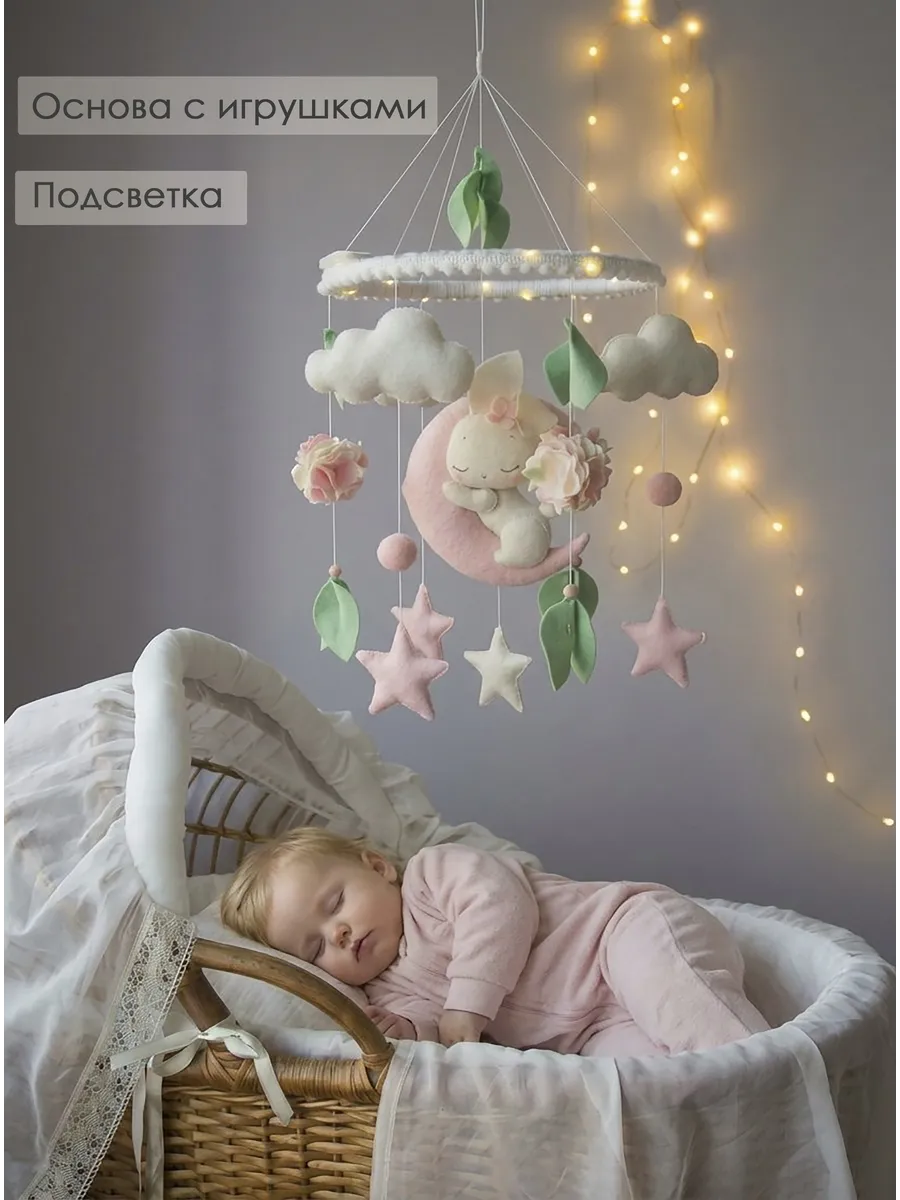 Мобиль в кроватку для новорожденного