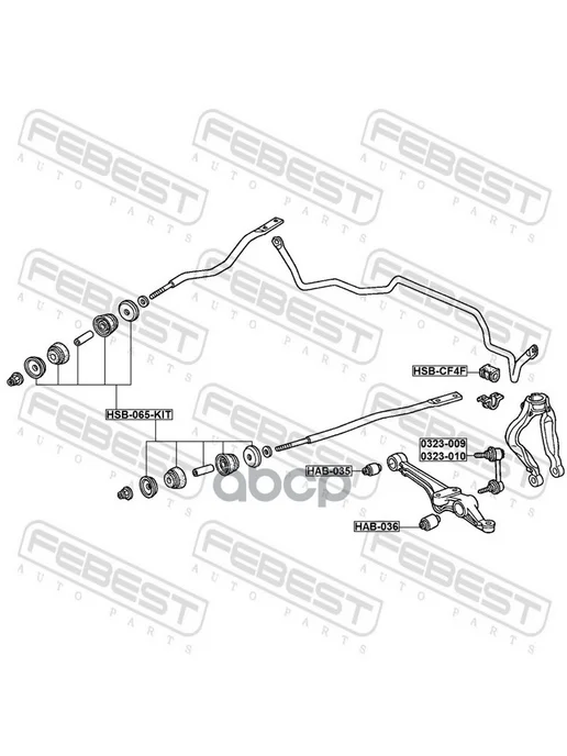FEBEST ВТУЛКА ПЕРЕДНЕГО ТОРСИОНА HSB-065-KIT арт. HSB-065-KI, вариант, фото 2
