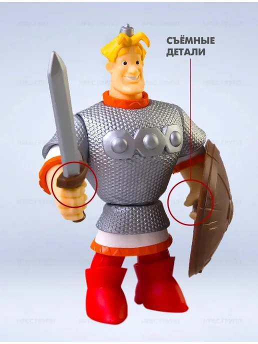 ProstoToys Три богатыря. Илья Муромец Алёша Попович Добрыня Никитич, вариант, фото 6