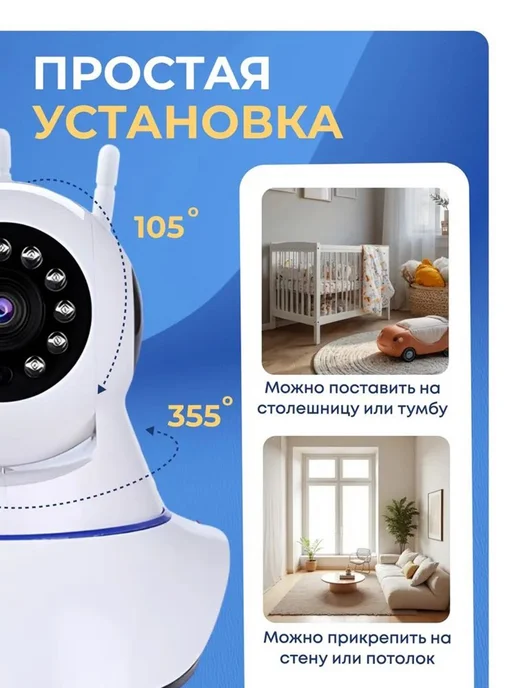 Видеоняня с камерой и монитором радио няня для новорожденны, вариант, фото 4