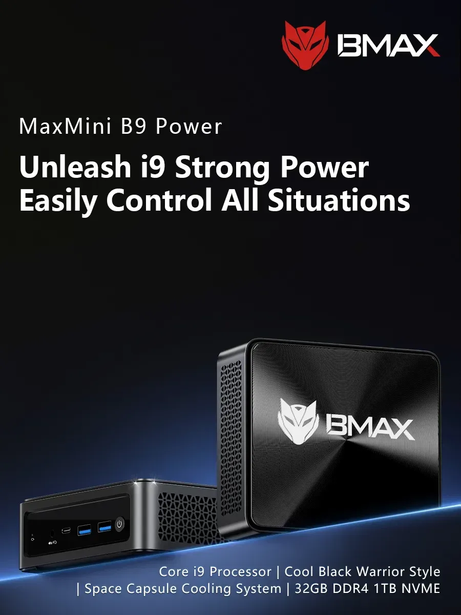 Мини ПК B9Power i9 12900HK 24 ГБ ОЗУ и 1ТБ SSD Windows