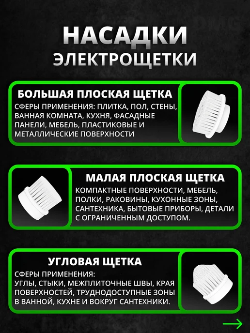 Мощная электрощетка для уборки в доме на кухне и ванной, белый, фото 4