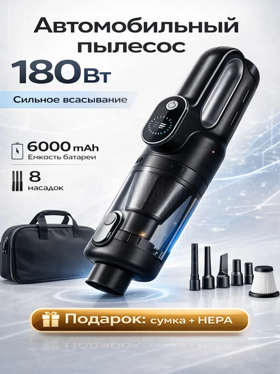 Пылесос для автомобиля беспроводной мощный