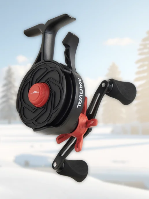 Narval Зимняя катушка Frost Black Ice 2.5 1 3+1BB RED, черный, фото 3
