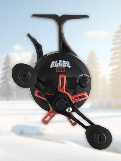 Narval Зимняя катушка Frost Black Ice 2.5 1 3+1BB RED, черный, фото 4