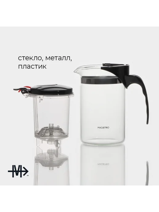Чайник заварочный стеклянный с ситечком «Мантана» 500 мл, 500 мл, фото 2