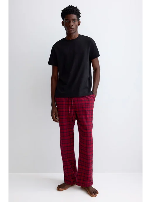 H&M Пижамные брюки фланелевые, красный