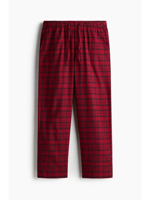H&M Пижамные брюки фланелевые, красный, фото 3