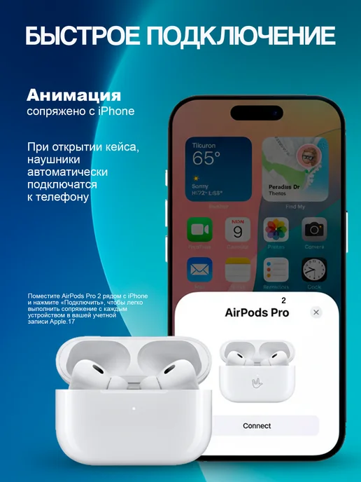 Наушники беспроводные AirPods Pro 3 ANC Premium, белый, фото 2