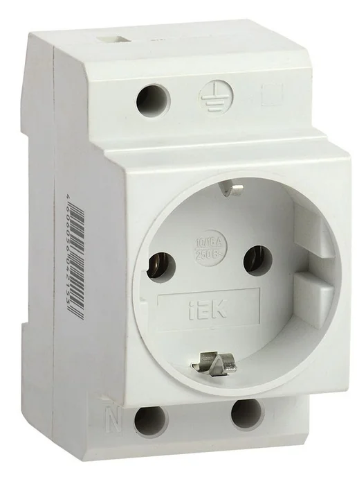 Iek Розетка РАр10-3-ОПс заземлением на DIN-рейку 2 шт, 2 шт, фото 2