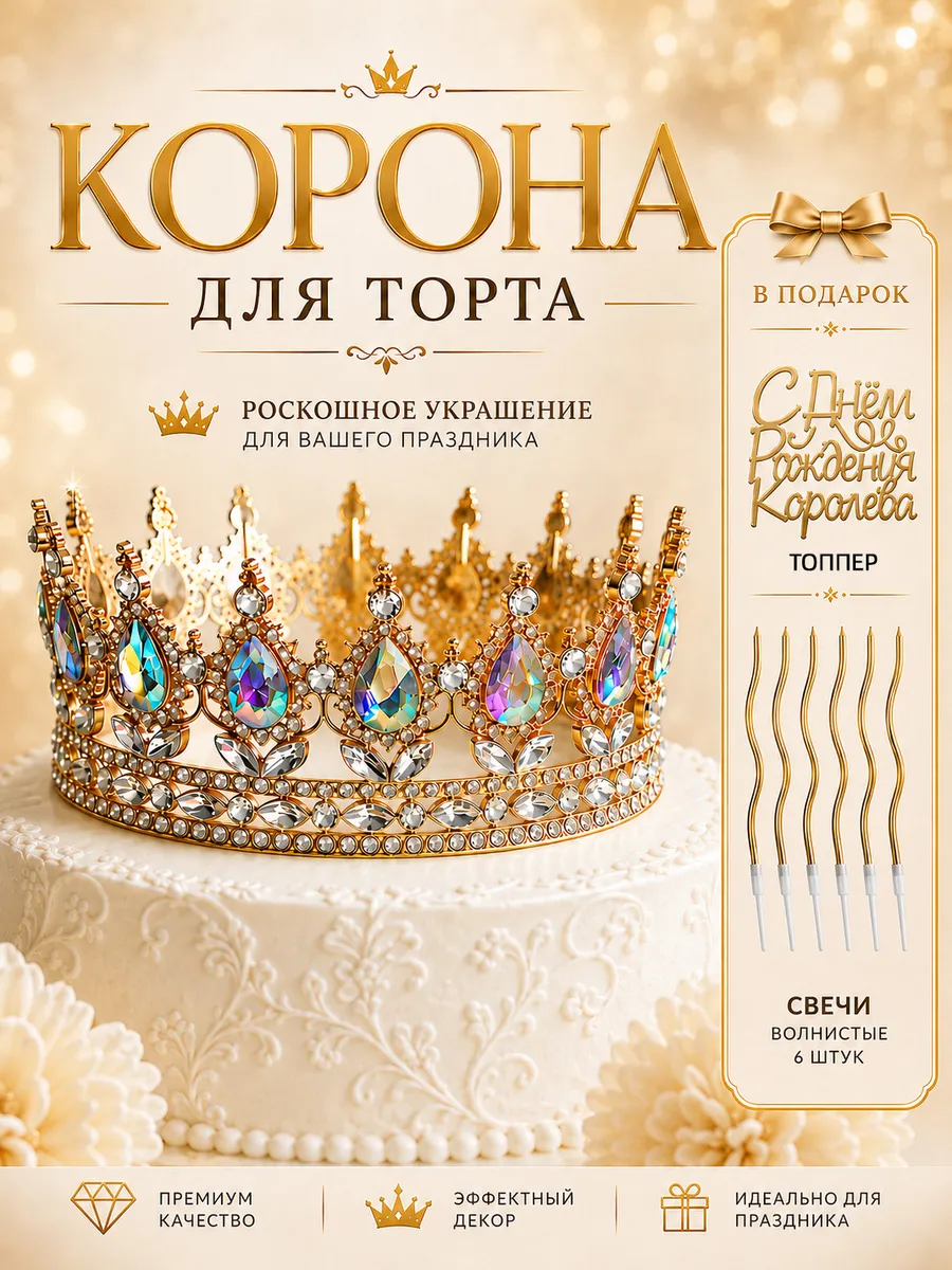 Корона для торта декор