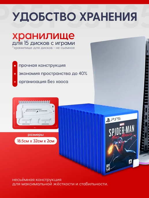 ASANDEY Док станция для PlayStation 5 PRO SLIM FAT, белый, фото 6