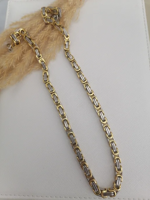 THE DIVA'S JEWELS Цепь мужская бижутерия, серый