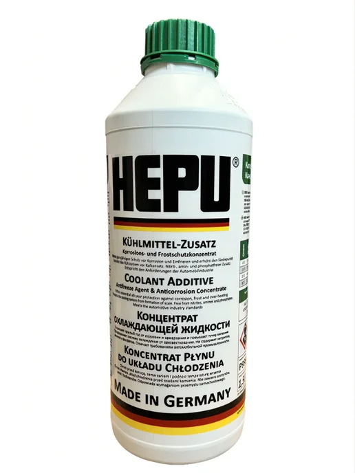 HEPU Синий Антифриз Хепу P999 G11 1.5л, 1,5 л, зеленый