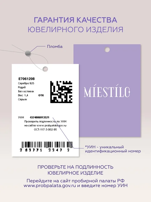 Miestilo Пирсинг в ухо хеликс серебро 925, серебристый, фото 4
