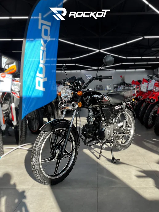 ROCKOT Мопед бензиновый ALPHA CLASSIC (без ПТС), черный, фото 3