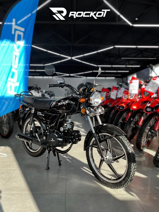 ROCKOT Мопед бензиновый ALPHA CLASSIC (без ПТС), черный, фото 4