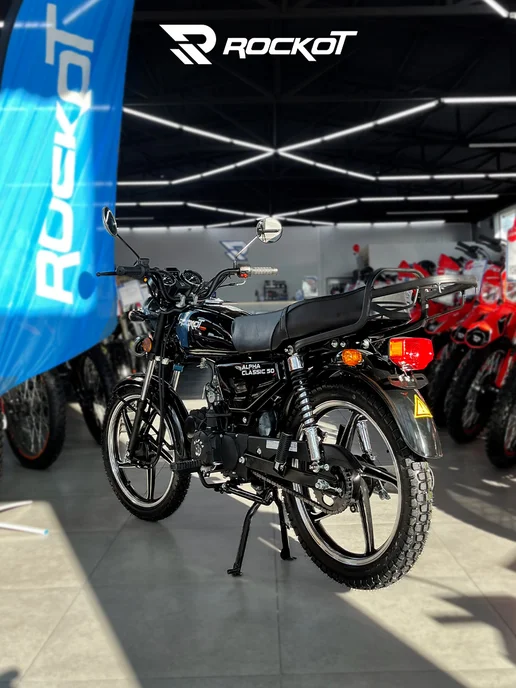 ROCKOT Мопед бензиновый ALPHA CLASSIC (без ПТС), черный, фото 8
