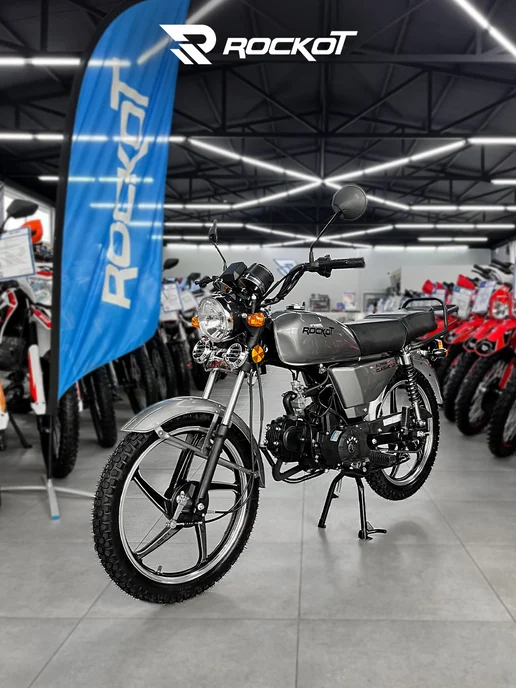 ROCKOT Мопед бензиновый ALPHA CLASSIC (без ПТС), серый, фото 3