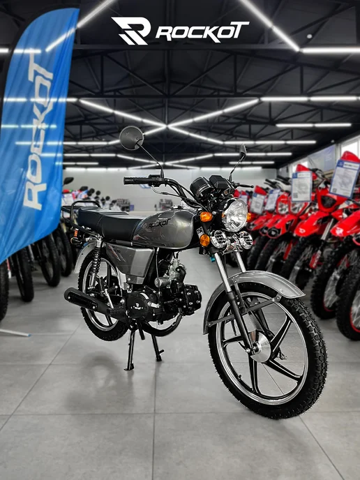 ROCKOT Мопед бензиновый ALPHA CLASSIC (без ПТС), серый, фото 4