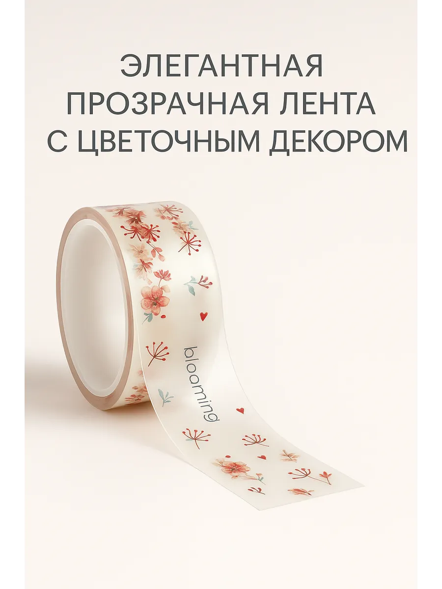 Декоративная прозрачная клейкая лента