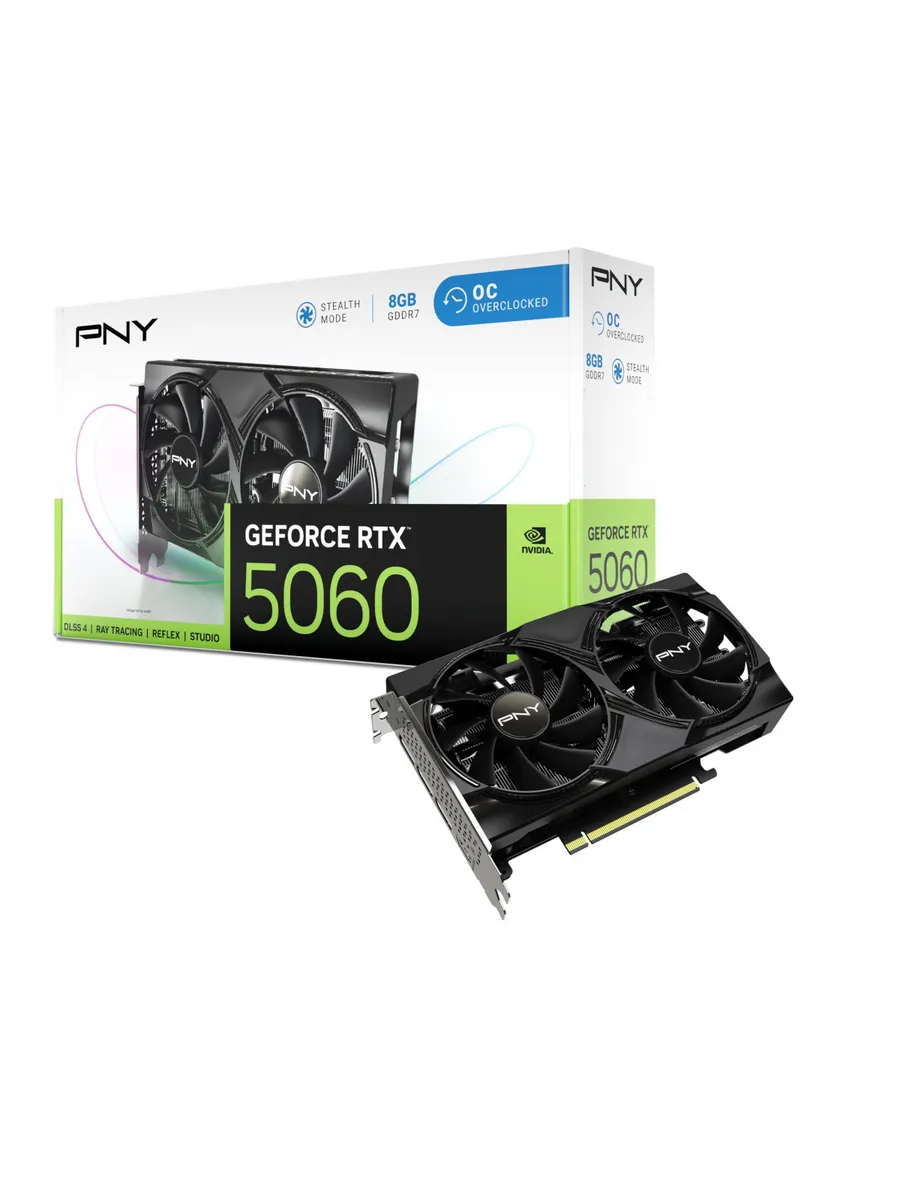 PNY Видеокарта GeForce RTX 5060 OC Dual Fan