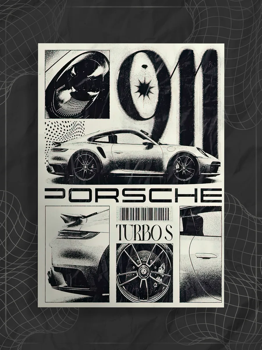 Постер машина "Porsche"