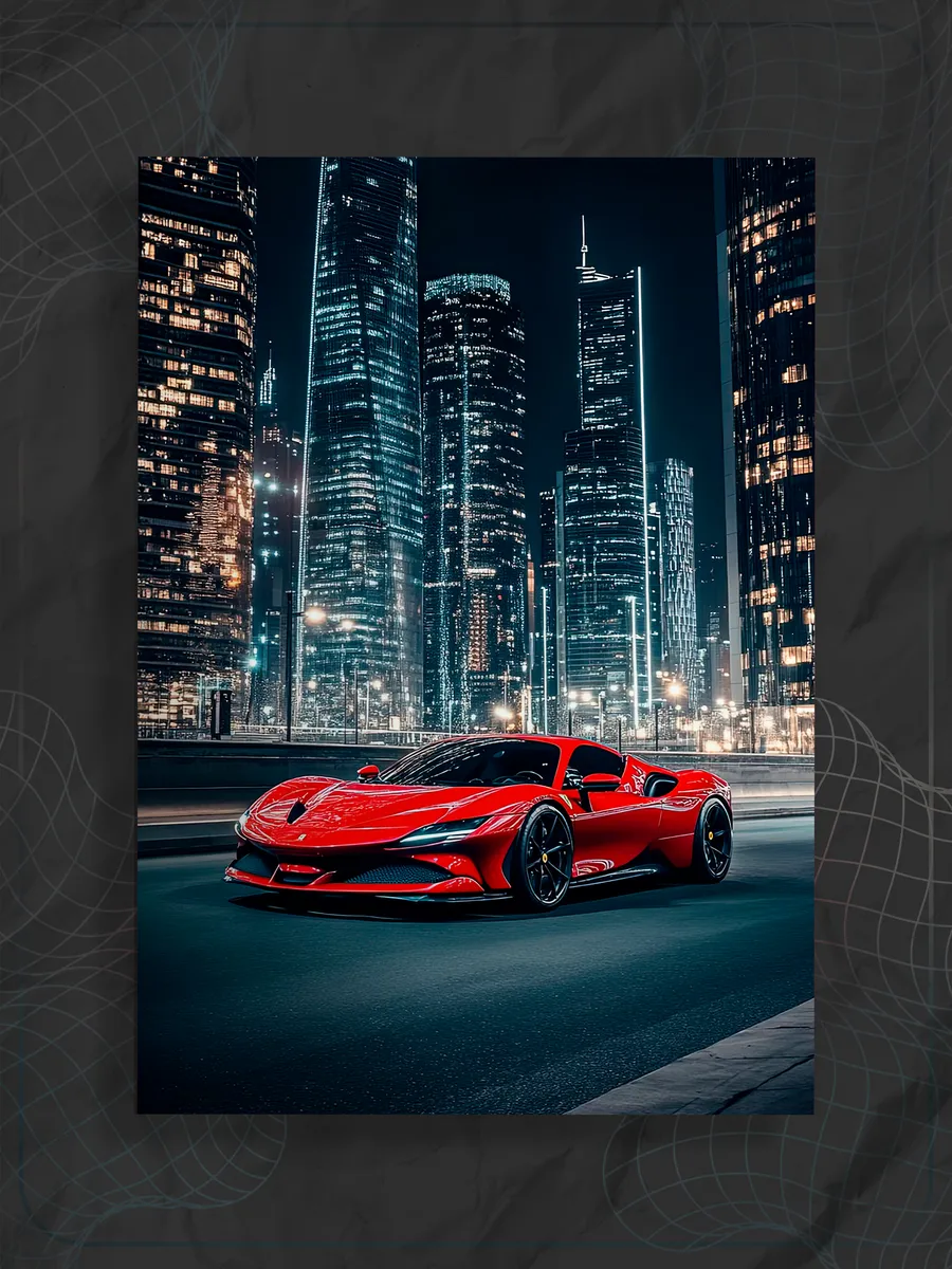 Постер машина "Ferrari"