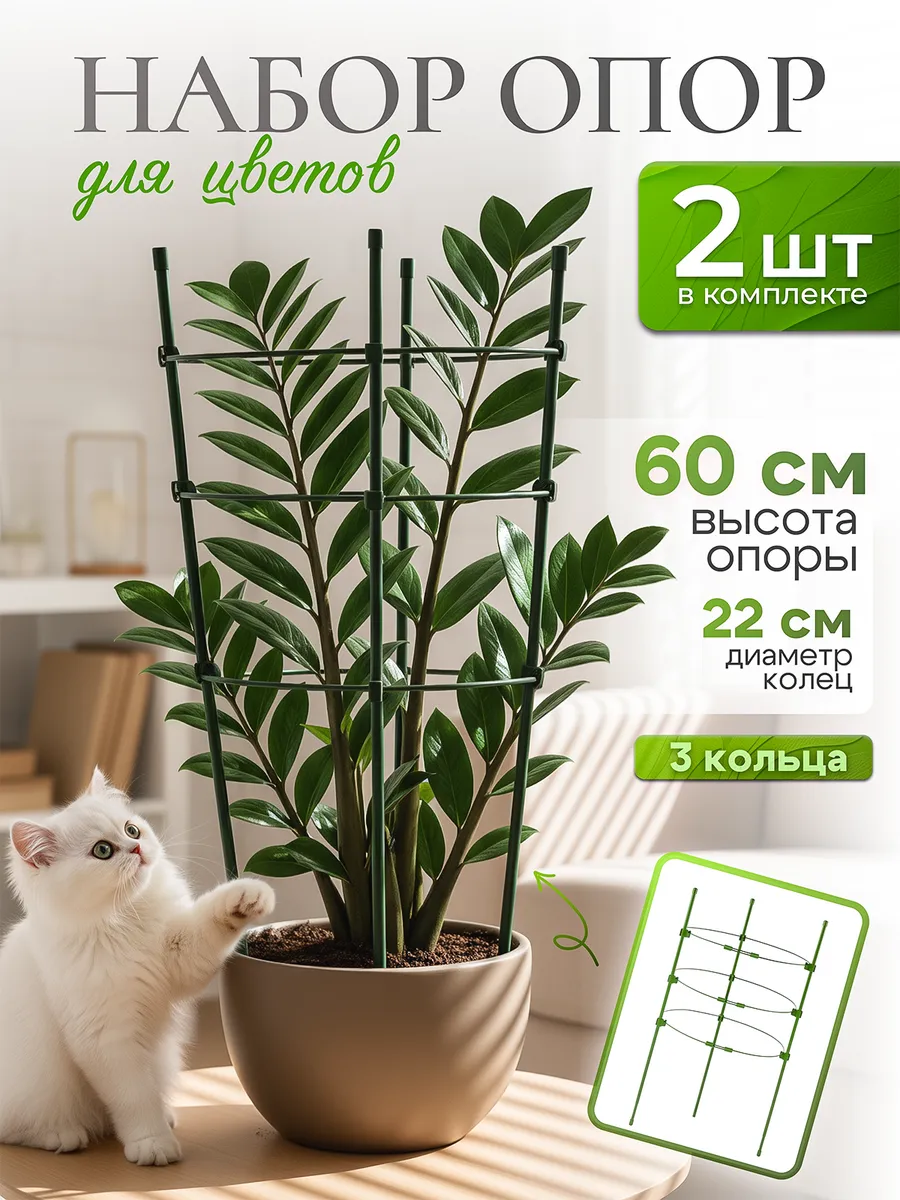 Набор опор для цветов комнатных 60 см 2 шт