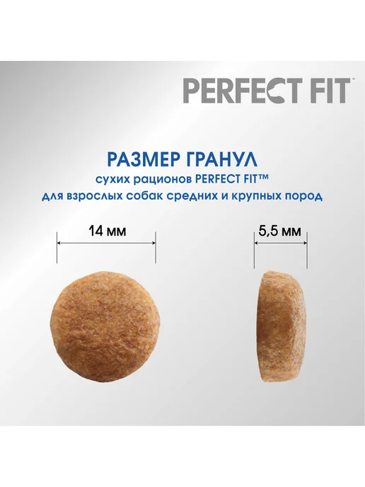 Сухой корм PERFECT FIT Кури… для собак, взрослые, крупные, средние, 1,5 кг, фото 4