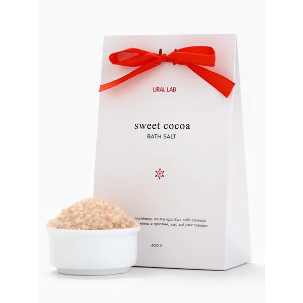 Соль для ванны в коробке, аромат сладкого какао