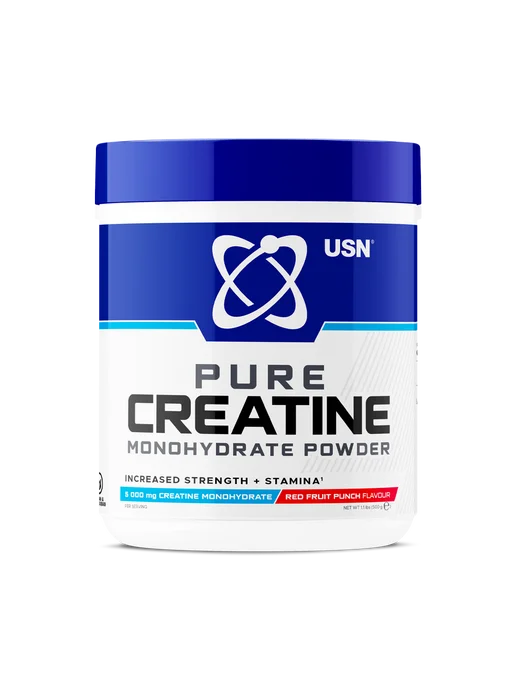 USN Pure Creatine Monohydrate 500 г. (красный фруктовый пунш), 500 г, фото 3
