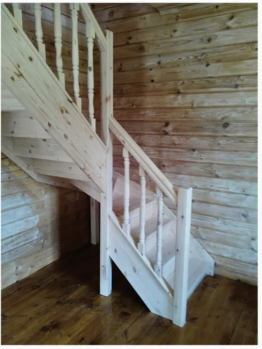 StairShop Лестница деревянная межэтажная проем 770х2270 мм (левая), 950x1710 мм, фото 5