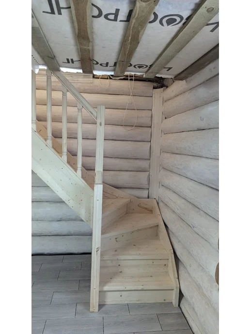 StairShop Лестница деревянная межэтажная проем 770х2270 мм (левая), 950x1710 мм, фото 7