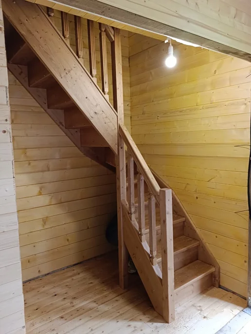 StairShop Лестница деревянная межэтажная проем 770х2270 мм (левая), 950x1710 мм, фото 8