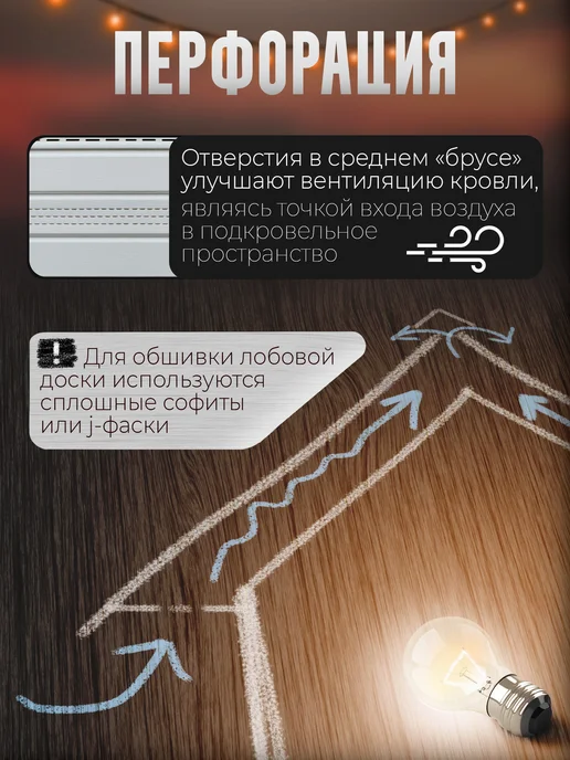 Docke Софиты и фаски 12 м центральная перфорация по 1,5 м RAL 9003, 12 м, 1,5 м, фото 3
