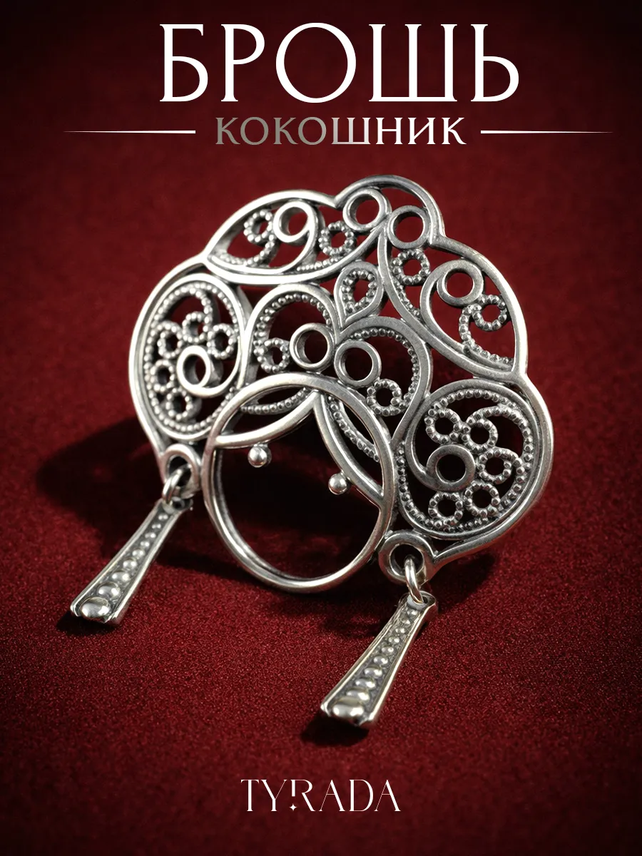 Брошь матрешка в кокошнике оригинальная
