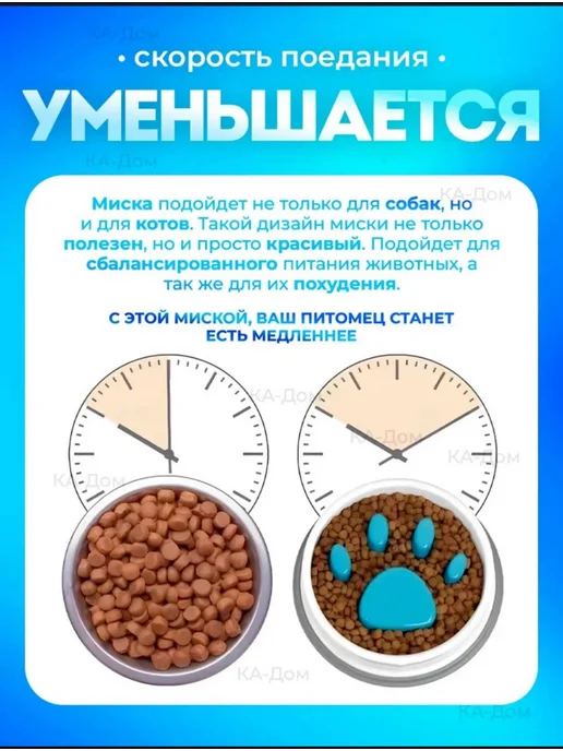 Миска для собак, голубой, фото 2